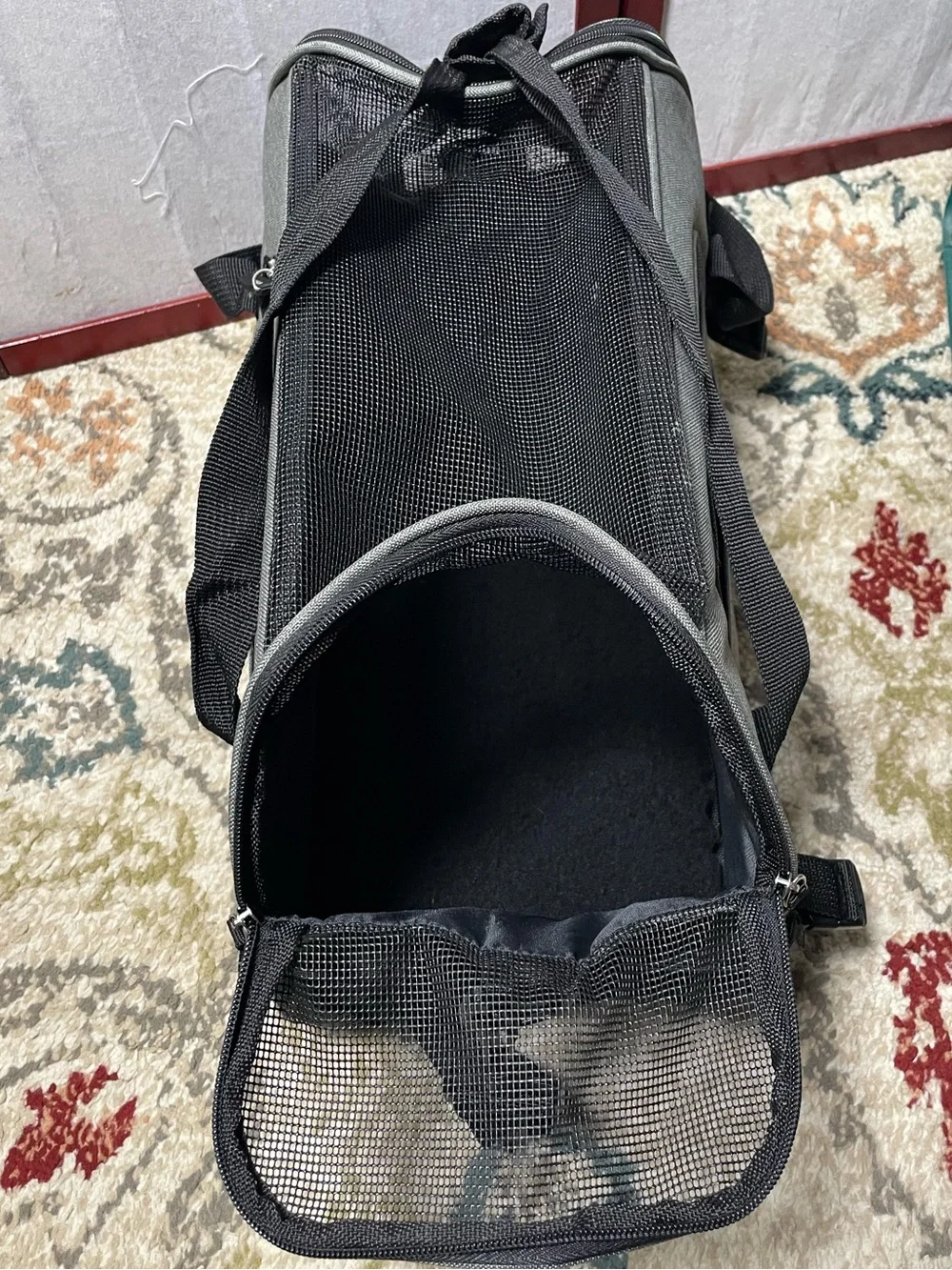 EliteField Gray & Black Soft Fabric Pet Carrier for Cats & Small Dogs